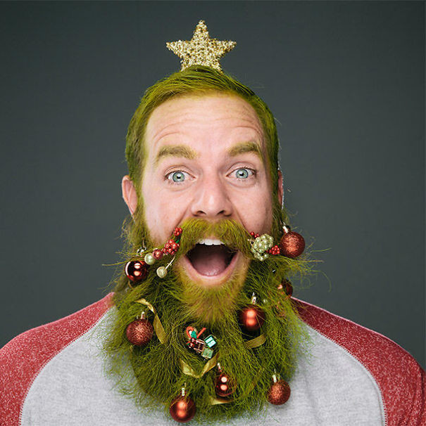 17. Праздничная борода  волосы, праздник, прическа, рождество