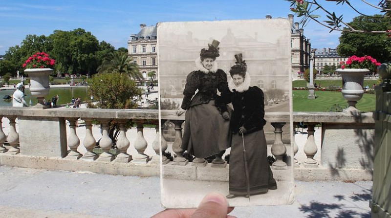Париж вчера и сегодня: 16 комбинированных фотографий Жюльена Кнеза 