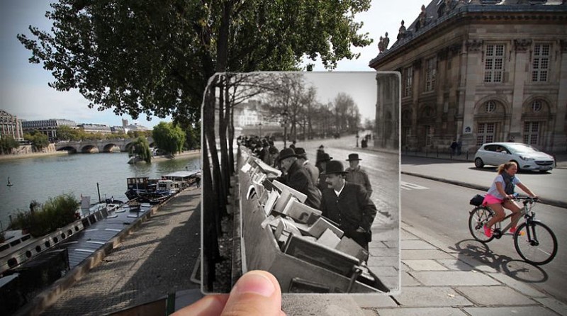 Париж вчера и сегодня: 16 комбинированных фотографий Жюльена Кнеза 