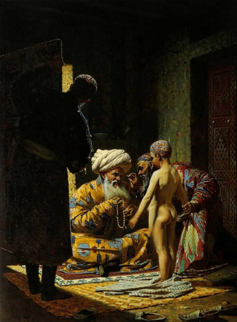 Продажа ребёнка-невольника в Средней Азии, картина Василия Верещагина, 1872 год