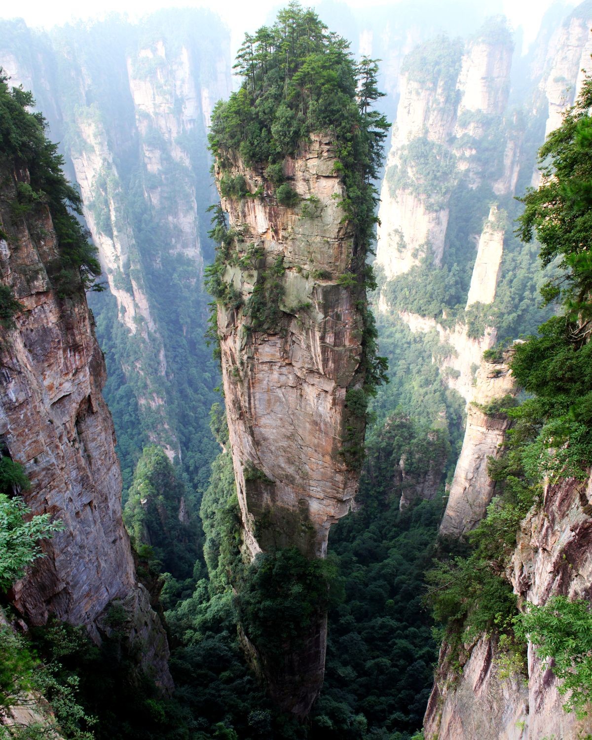 Unique view. Горы Тяньцзи, Китай. Национальный парк Чжанцзяцзе Китай. Национальный парк Чжанцзяцзе (провинция Хунань). 6. Горы Тяньцзи, Китай.