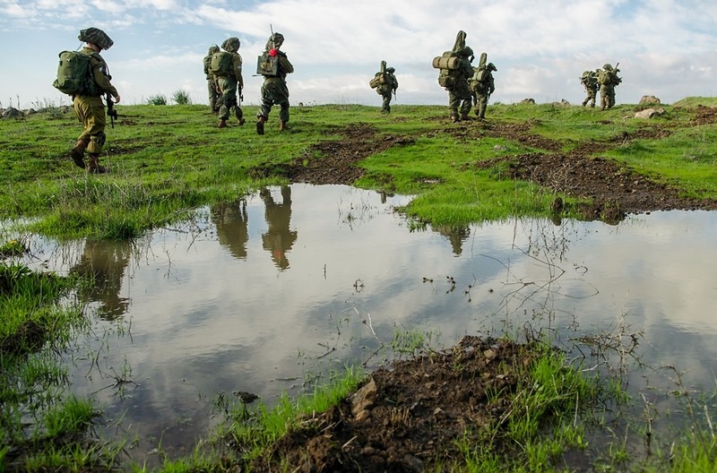 армейская тренировка в районе Кацрина 