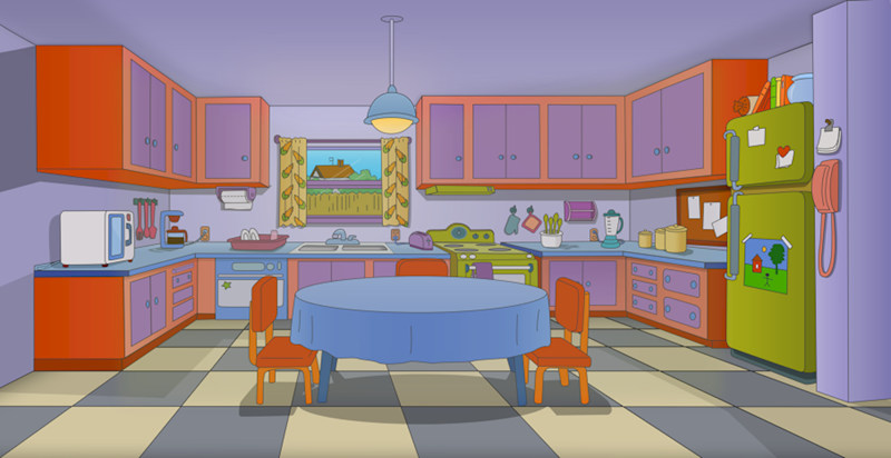 Пара воссоздала легендарную кухню Симпсонов в собственном доме