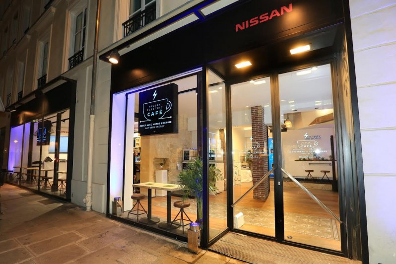 В кафе Nissan можно расплачиваться электроэнергией
