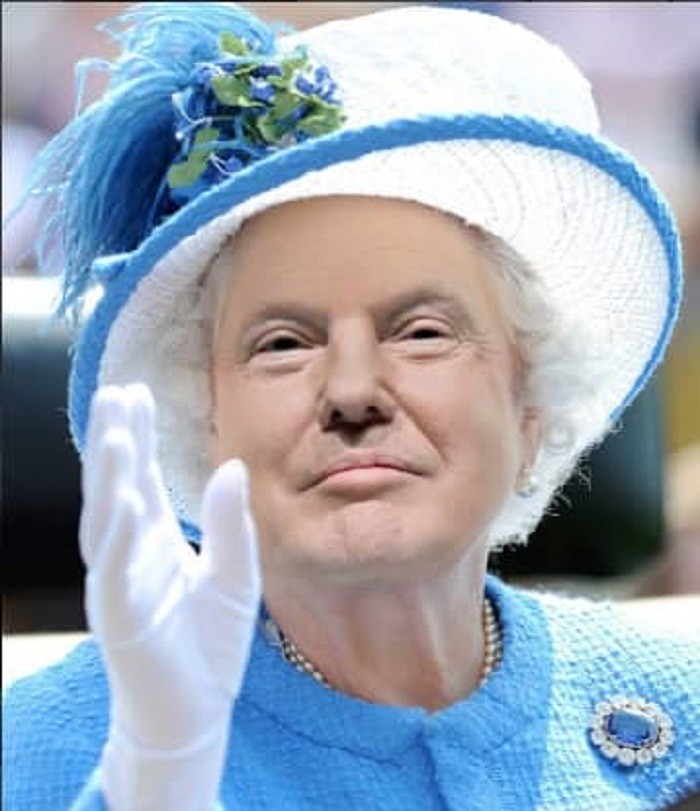 Королева Трамп приветствует свой народ