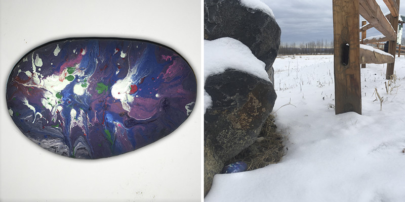 Камень оставлен в Фэйрбанксе, Аляска
