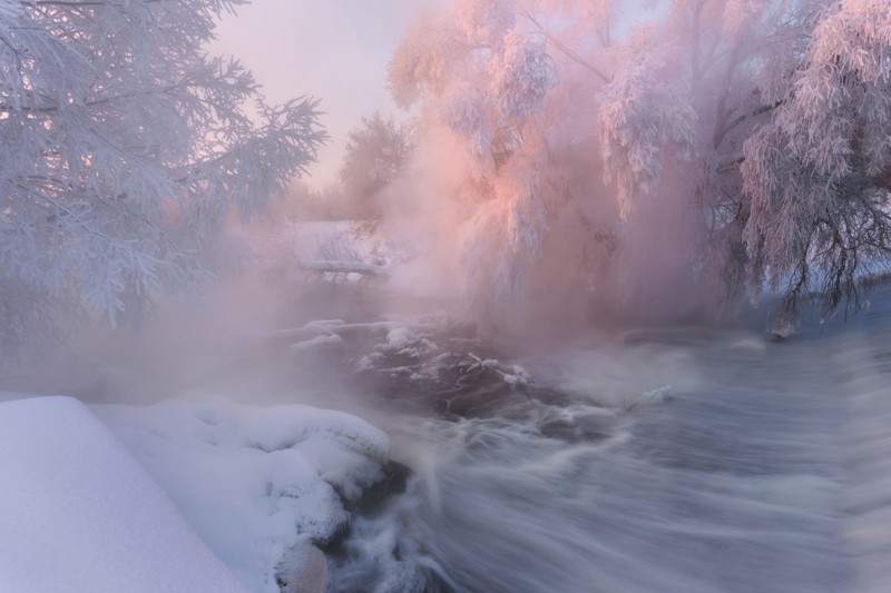 Река Листвянка, Рязанская область Средняя температура: +2°C −15°C