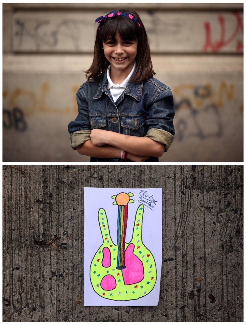 Морена Фэй (Morena Fay, 9) из Буэнос-Айреса в Аргентине просит у Санты электрогитару, потому что она "любит музыку и уже давно хотела себе гитару"