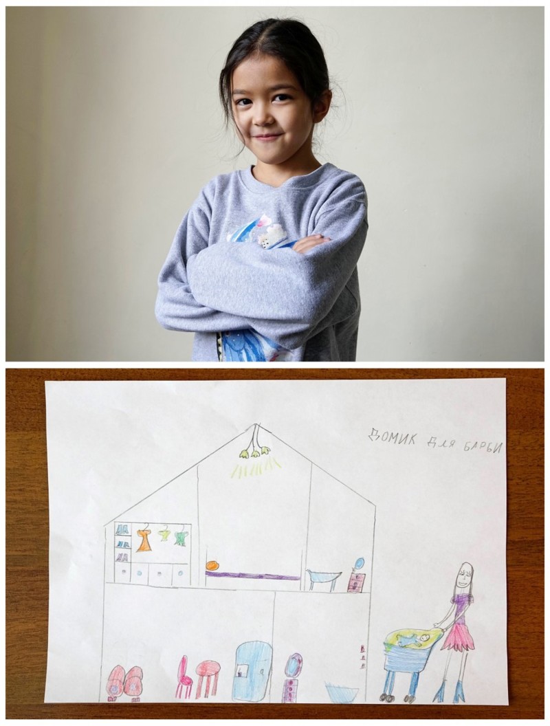 Адина Серикбаева (7) из Алматы в Казахстане хочет домик для своей куклы