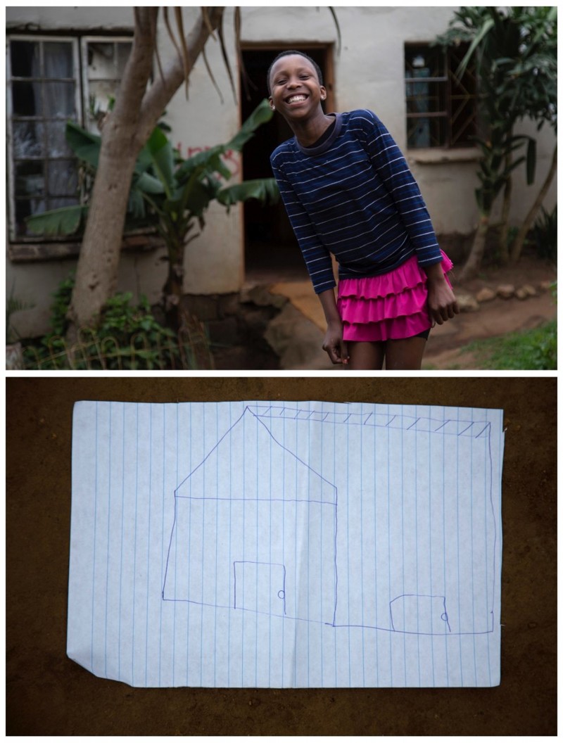Каньо Мчуну (Khanyo Mchunu, 13) из Эмбо в ЮАР хочет дом. Просто дом, в котором можно было бы жить