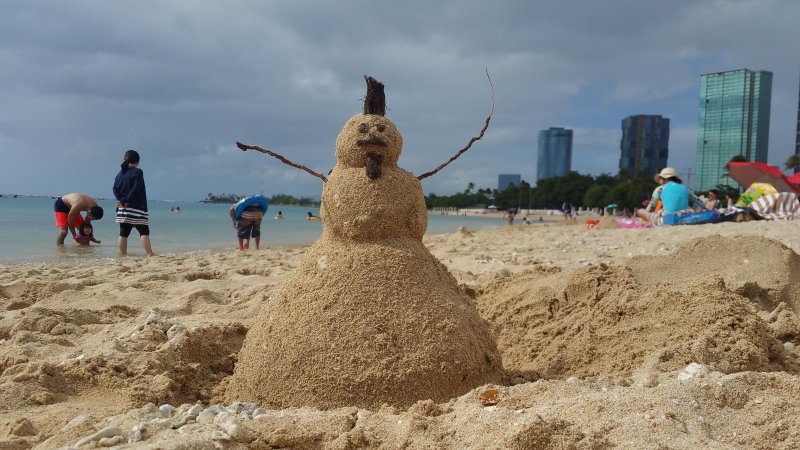 Песочный снеговик 