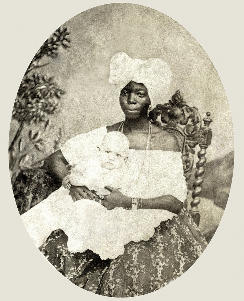  Бразильская няня-рабыня с ребёнком, город Salvador de Bahia, 1870:
