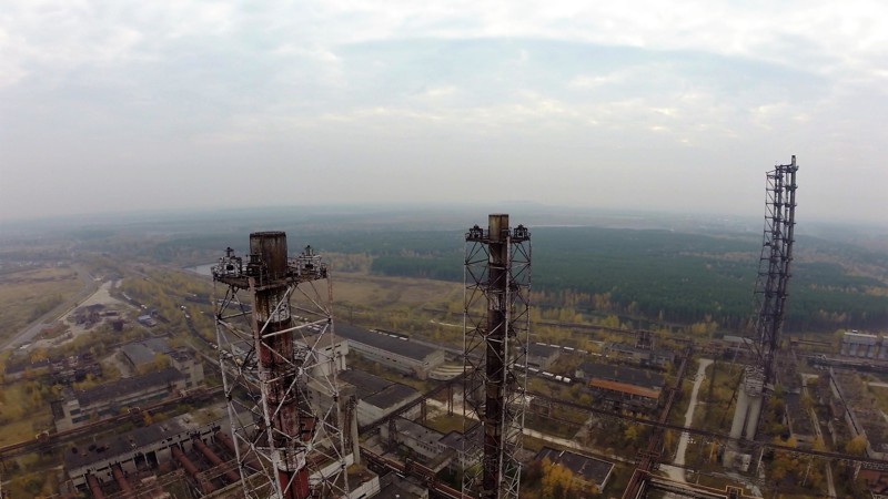 Фото заброшенного завода с воздуха