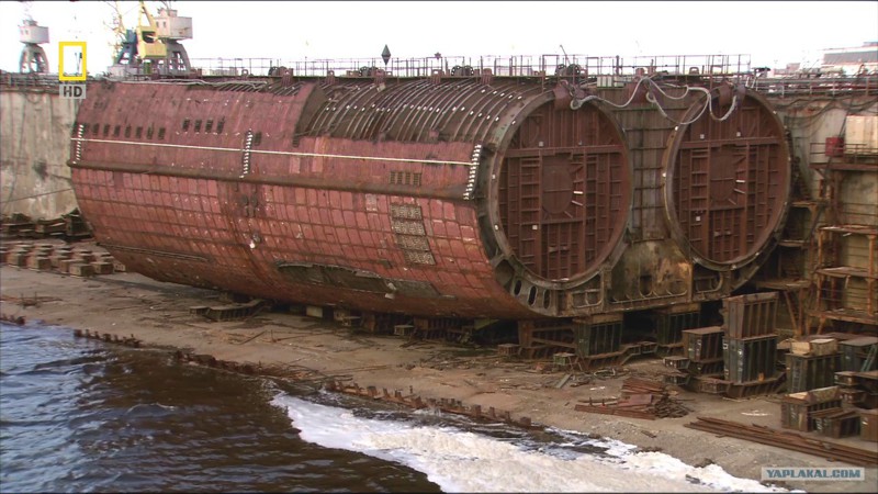 Подводная лодка в разрезе