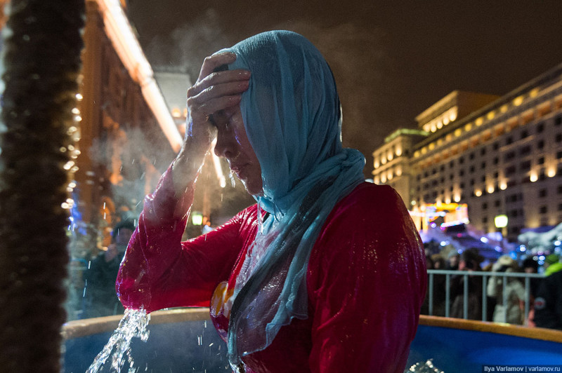Праздник Крещения в центре Москвы