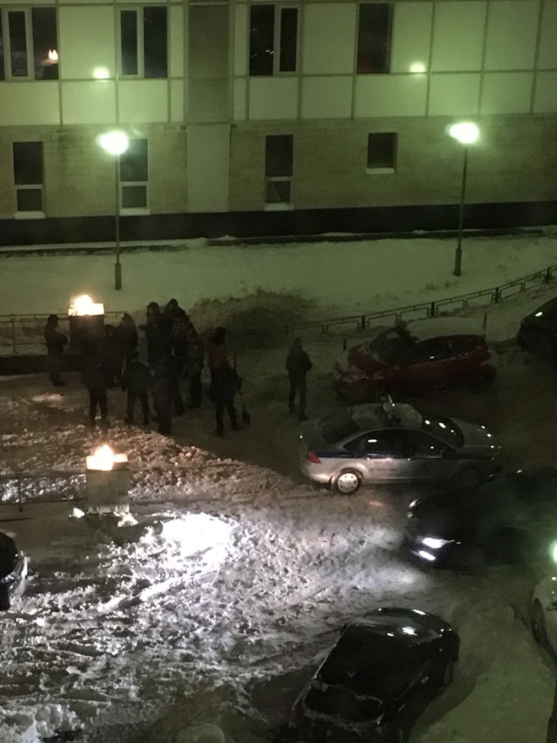 Краткий отчет об уборке снега вечером 20.02.2016 г. ЖК "Богородский"