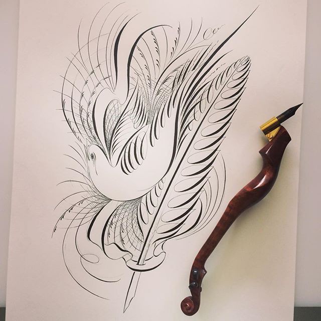 Уникальная живопись и каллиграфия Джейка Вайдмана