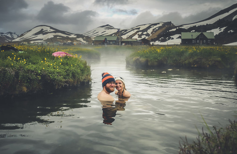 Мы купались в горячих источниках Исландии...