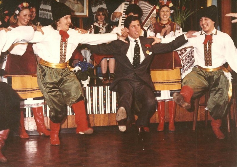 Принц Чарльз танцует гопак, 1980-е гг.  интересно, история, фото