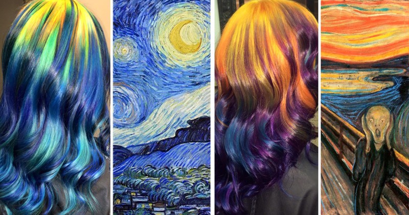 Парикмахер превращает волосы своих клиентов в известные произведения искусства