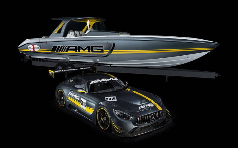 Спортивный катер Cigarette по мотивам суперкара Mercedes-AMG GT3
