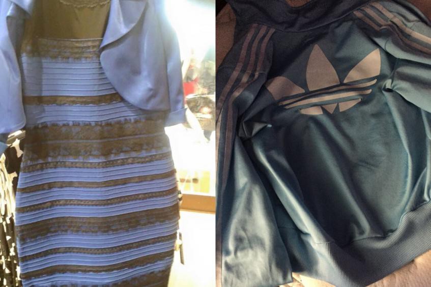 Какого цвета платья видят разный