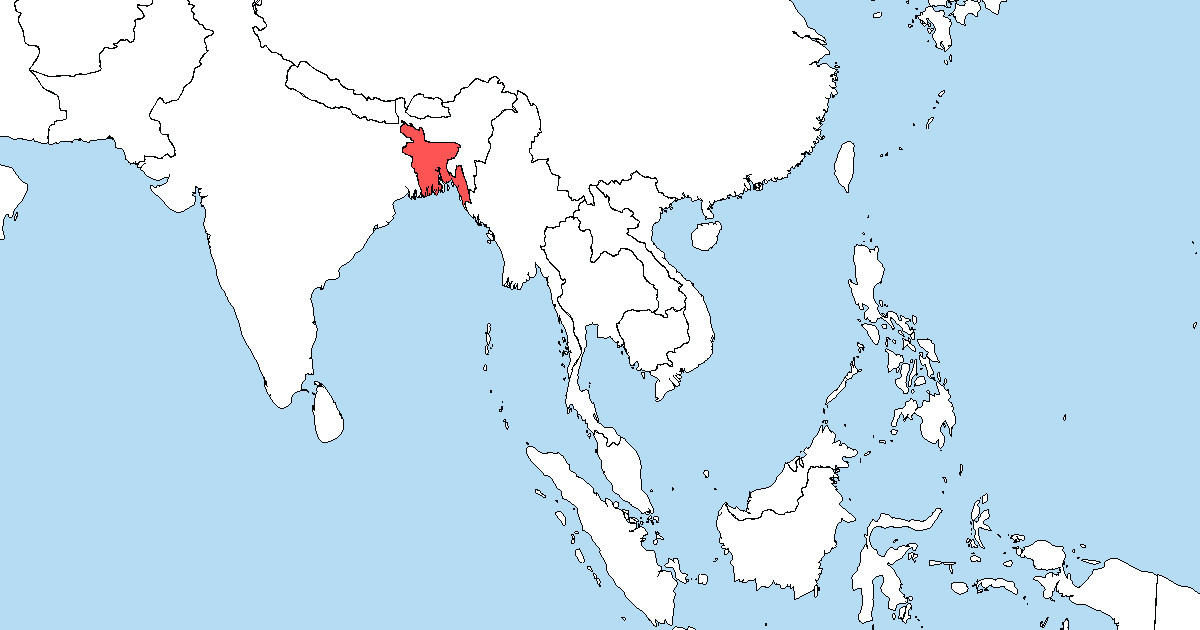 Бангладеш политическая карта