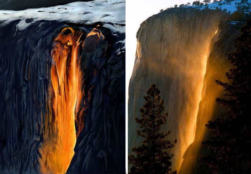 Огненные потоки лавы: водопад Хорстейл