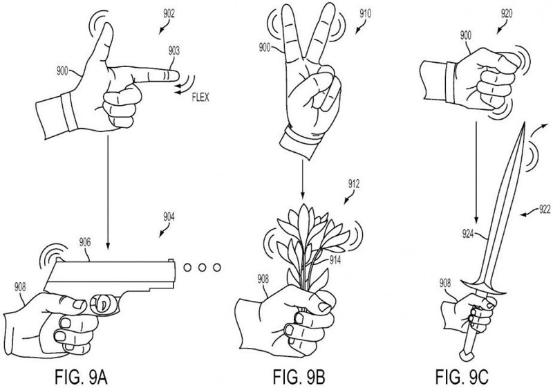 Sony запатентовала контроллеры-перчатки для виртуальной реальности