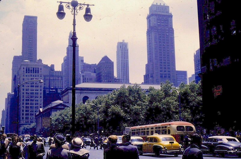 Автомобили на Манхэттене 1940-1960-х годах