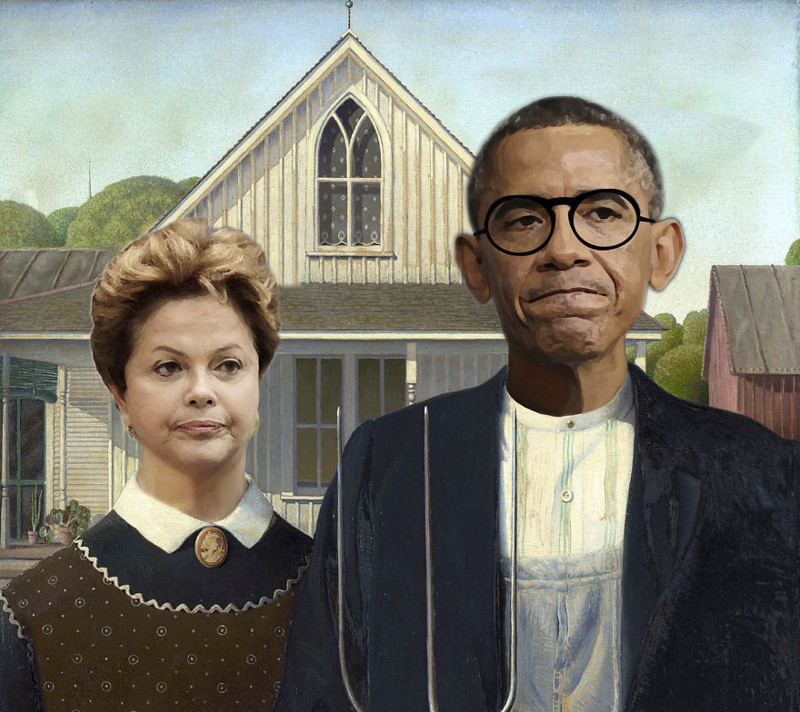 "Американская готика" - Дилма Русеф и Барак Обама