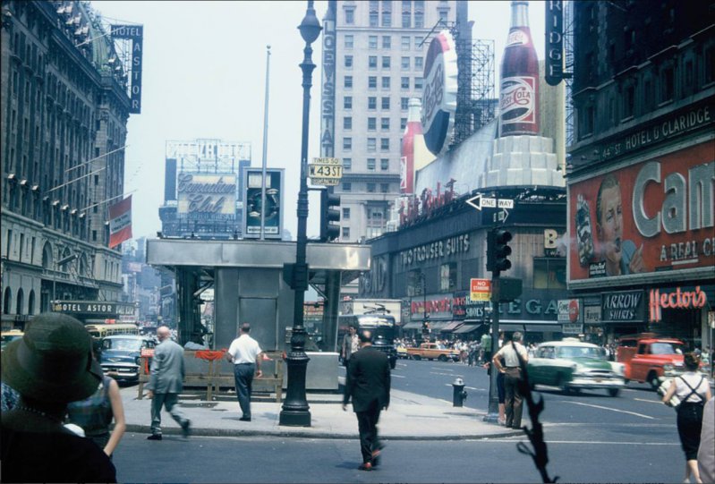Автомобили на Манхэттене 1950-1960-х годах