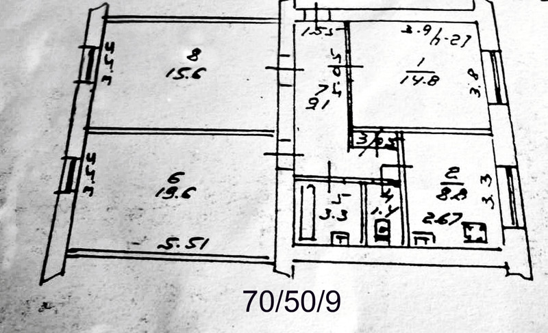 Планировка сталинок фото Продажа квартир. Купить квартиру в Киеве 70/50/9 кв., м. Осокорки