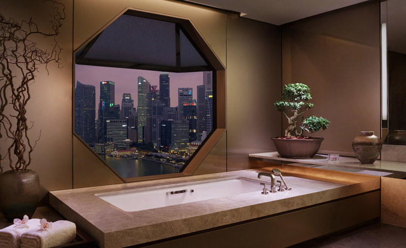 Вид из ванны на Сингапур 
