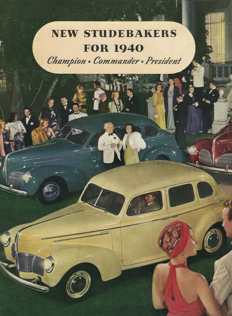 Обложка рекламной брошюры Studebaker, 1940 г.