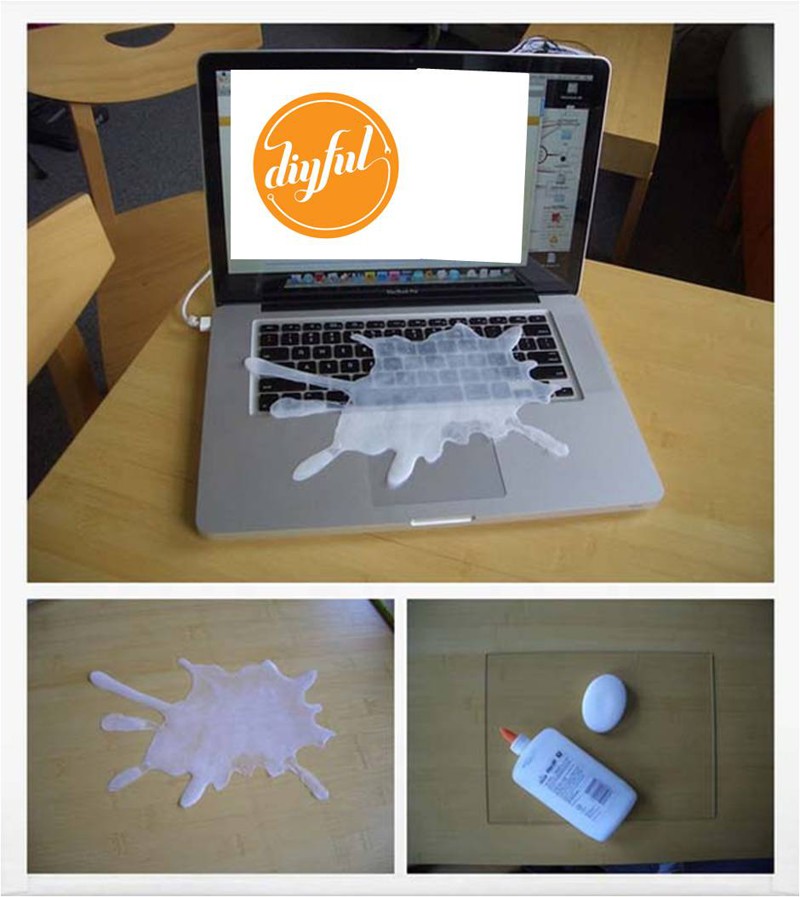 6. Разлейте «молоко» на ноутбук своего коллеги 