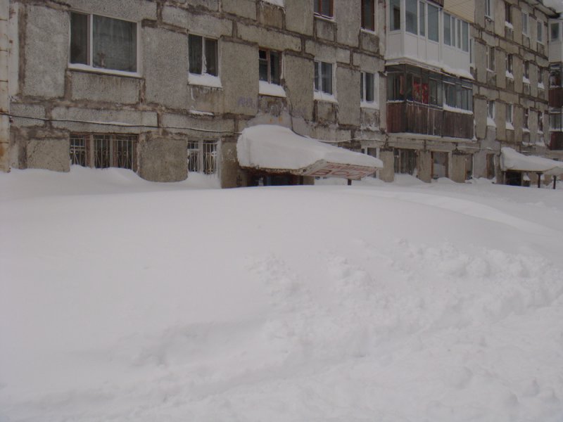 На Камчатке за ночь снегом завалило все автомобили