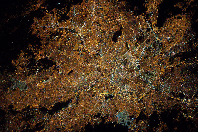 Сан-Па́улу, Бразилия с Международной космической станции.