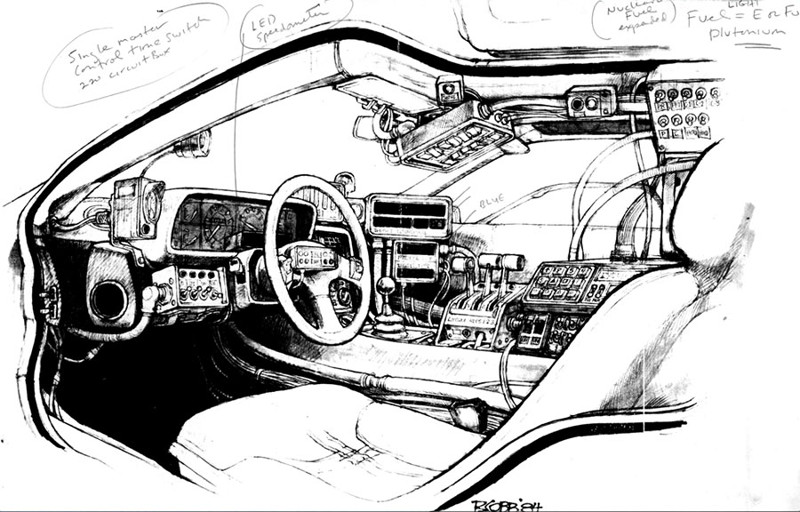  Как изначально должна была выглядеть в "Назад в будущее" машина времени