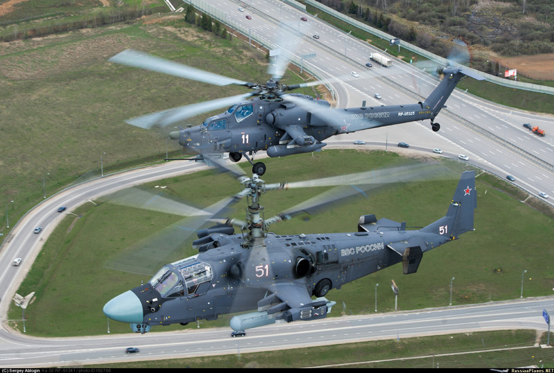 Вертолеты Ка-52 впервые применены в Сирии  
