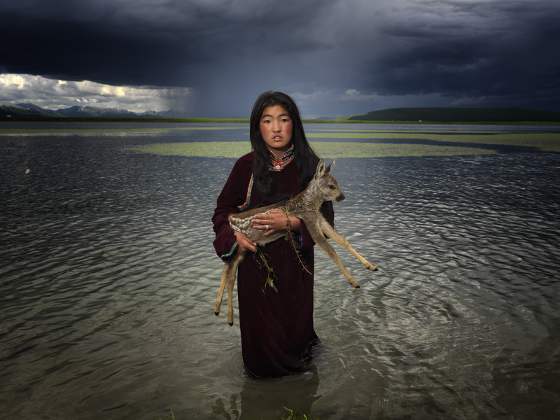 Девочка из народа цаатанов, Монголия