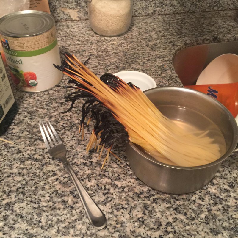 Сварил спагетти