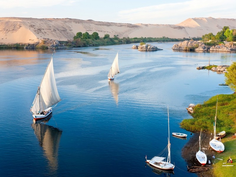 Река Нил, Асуан, Египет