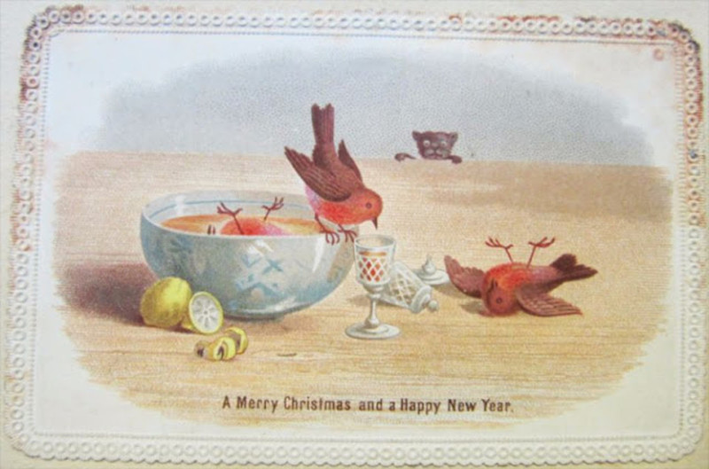 Странные и жутковатые рождественские открытки викторианской эпохи
