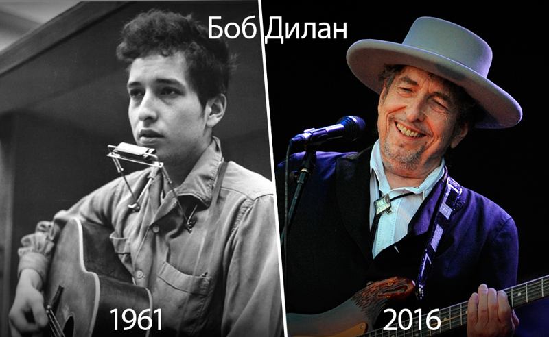 Как изменился Боб Дилан за 55 лет