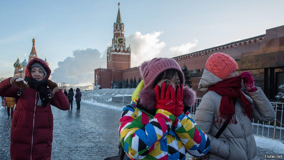 Туристы на красной площади