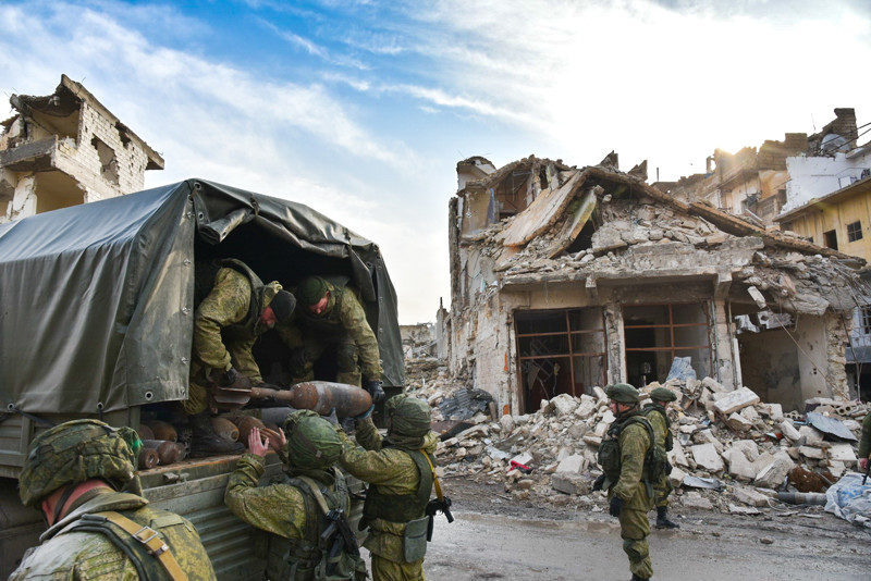 Опасные будни российских саперов в Алеппо
