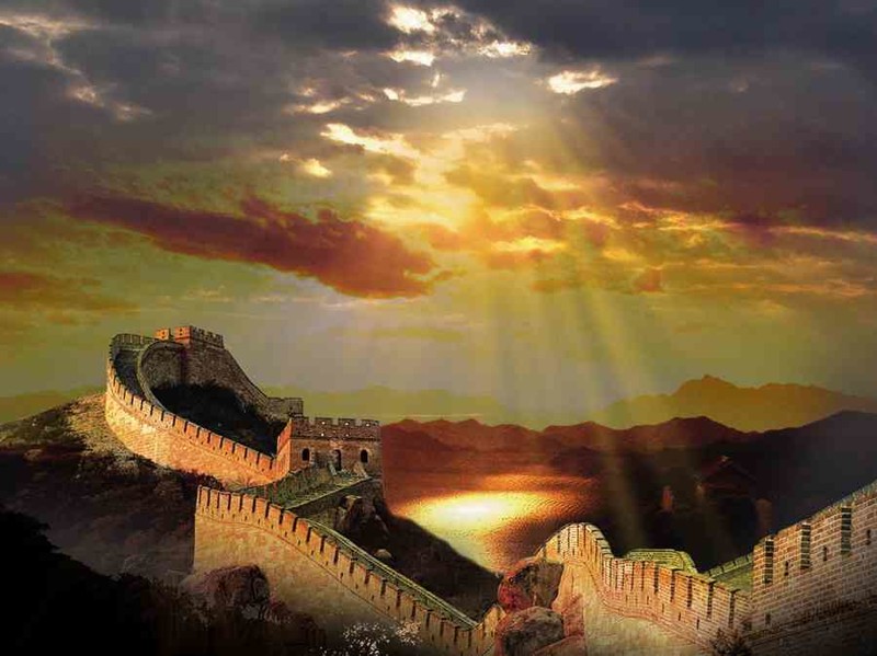Рис держит Великую китайскую стену !
