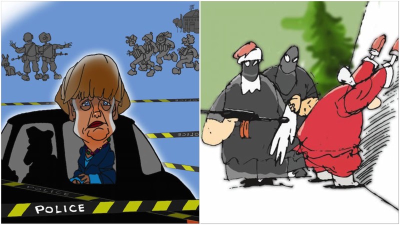 Весёлые карикатуры «Бесэдера?» посвящённые борьбе с мировым терроризмом