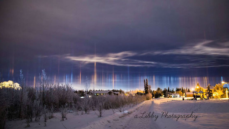 2. Световые столбы над Аляской 